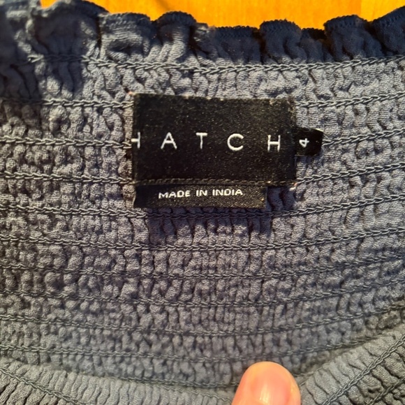 Hatch Gauzy Gaucho Smocked Cropped Pants in Gray Size 4 (XL) - Picture 4 of 6